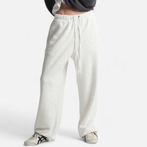 Elwood CORE Straight Leg Sweatpant Vintage White Organic Cotton Mid Rise Size S